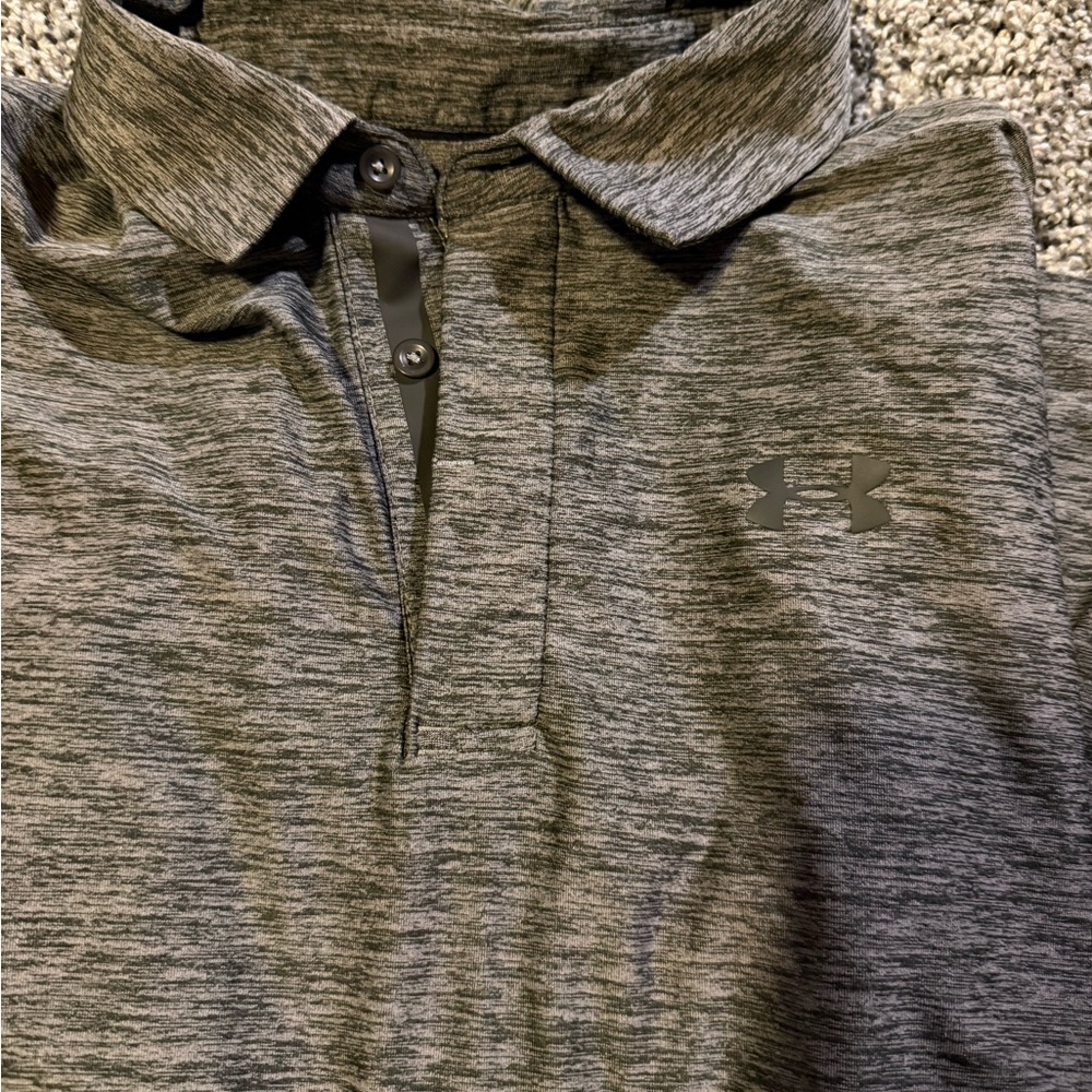 Under Armour Men's Charcoal Heather Polo